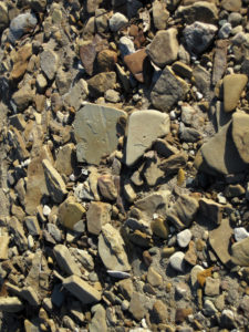 Imbricated gravel (Salt Creek gravel bar, Haynes, Hocking County, Ohio, USA) 2